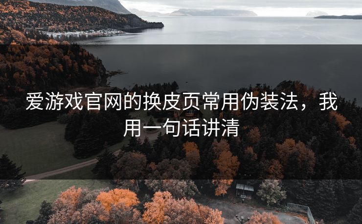 爱游戏官网的换皮页常用伪装法,我用一句话讲清 爱游戏官网的换皮页常用伪装法,我用一句话讲清